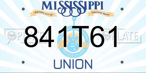 841T61 Mississippi License Plate