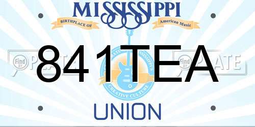 841TEA Mississippi License Plate