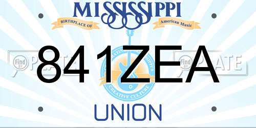 841ZEA Mississippi License Plate