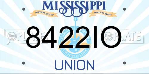 8422IO Mississippi License Plate