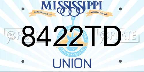 8422TD Mississippi License Plate