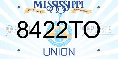 8422TO Mississippi License Plate