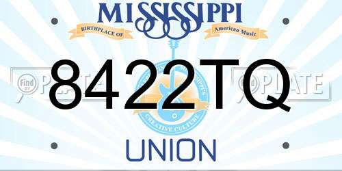 8422TQ Mississippi License Plate