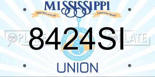 8424SI Mississippi License Plate