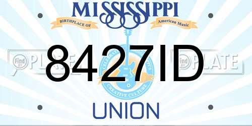 8427ID Mississippi License Plate