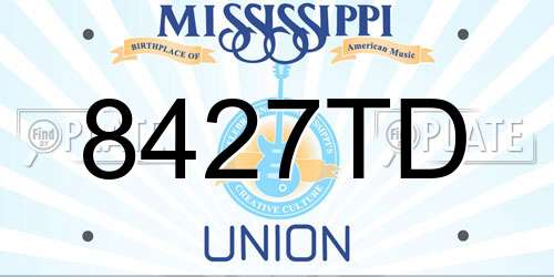 8427TD Mississippi License Plate