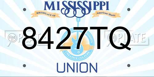 8427TQ Mississippi License Plate
