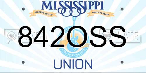 842OSS Mississippi License Plate