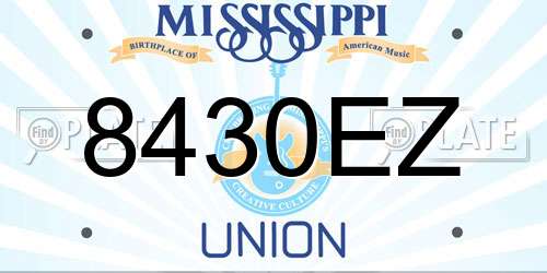 8430EZ Mississippi License Plate