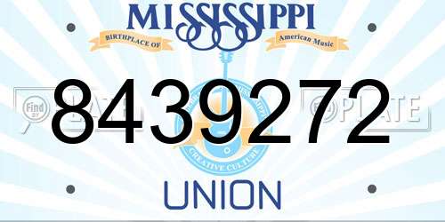 8439272 Mississippi License Plate
