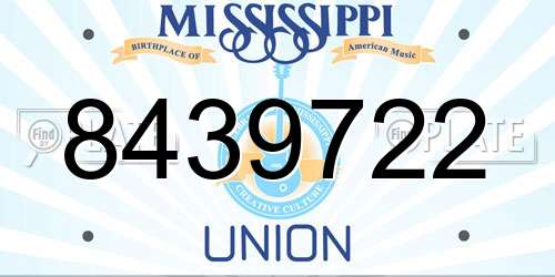 8439722 Mississippi License Plate