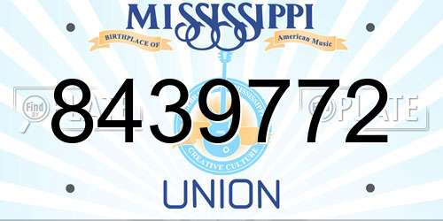8439772 Mississippi License Plate