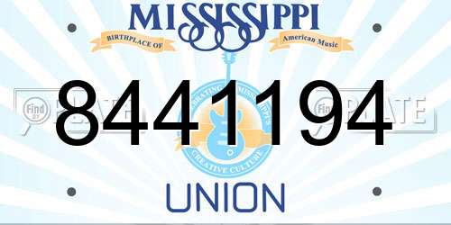 8441194 Mississippi License Plate