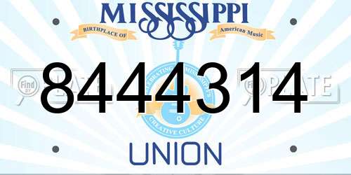 8444314 Mississippi License Plate