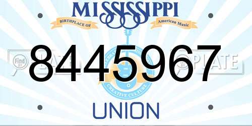 8445967 Mississippi License Plate