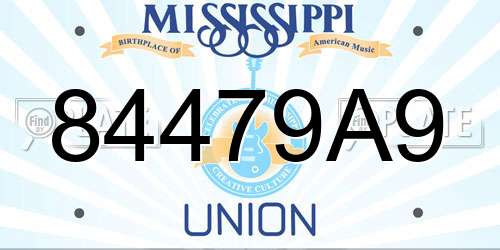 84479A9 Mississippi License Plate
