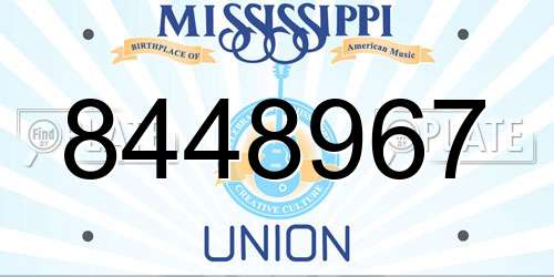 8448967 Mississippi License Plate