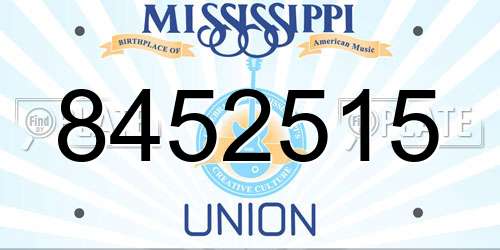 8452515 Mississippi License Plate