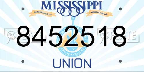 8452518 Mississippi License Plate