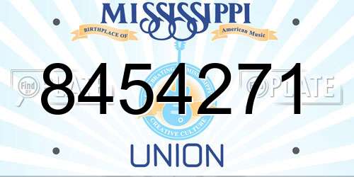 8454271 Mississippi License Plate
