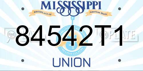 84542T1 Mississippi License Plate