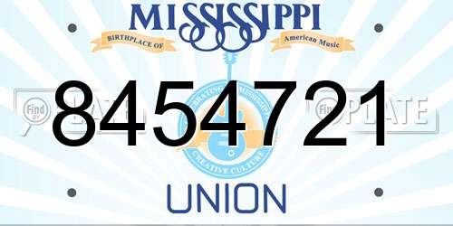 8454721 Mississippi License Plate