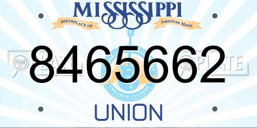 8465662 Mississippi License Plate