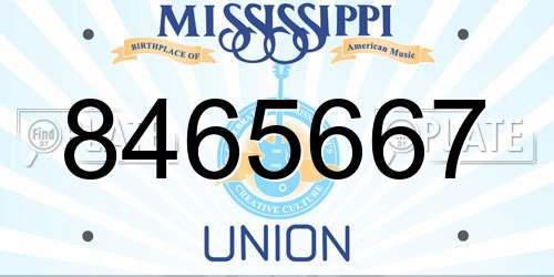 8465667 Mississippi License Plate