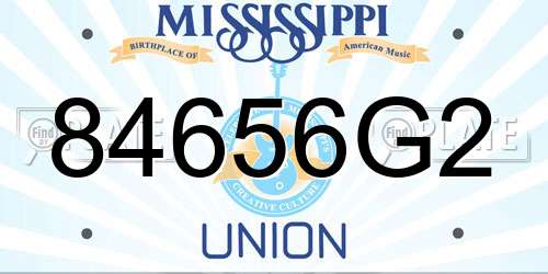 84656G2 Mississippi License Plate