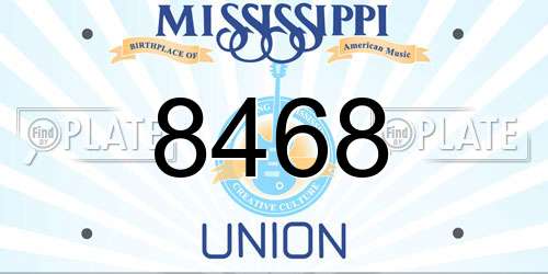 8468 Mississippi License Plate