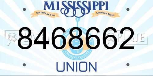 8468662 Mississippi License Plate