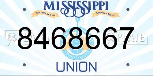 8468667 Mississippi License Plate