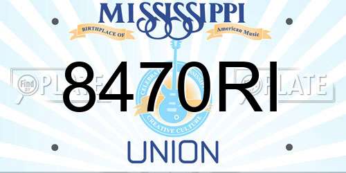 8470RI Mississippi License Plate