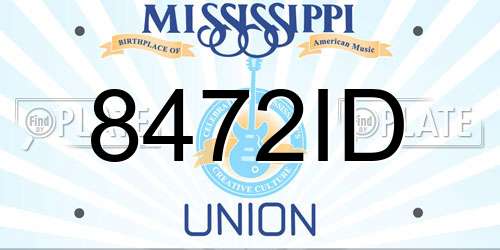 8472ID Mississippi License Plate