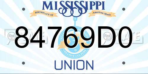 84769D0 Mississippi License Plate