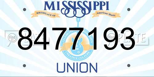 8477193 Mississippi License Plate