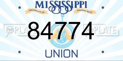 84774 Mississippi License Plate
