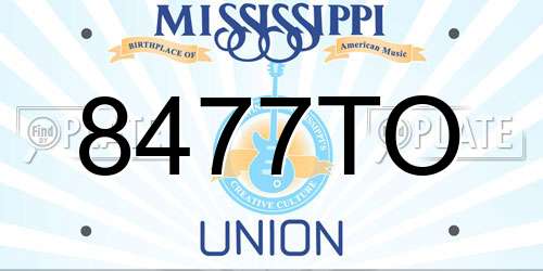 8477TO Mississippi License Plate