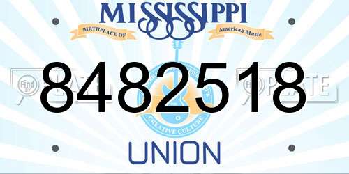 8482518 Mississippi License Plate