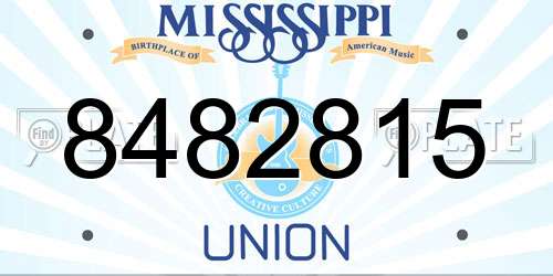 8482815 Mississippi License Plate