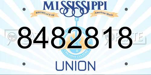 8482818 Mississippi License Plate
