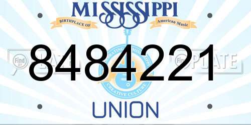 8484221 Mississippi License Plate