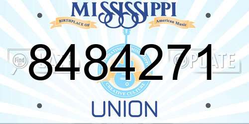 8484271 Mississippi License Plate