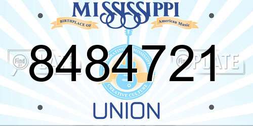 8484721 Mississippi License Plate