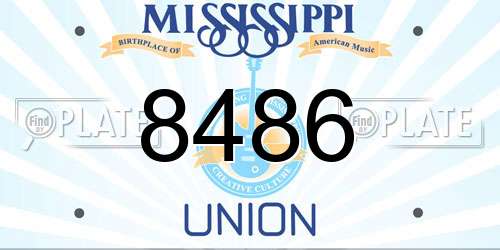 8486 Mississippi License Plate