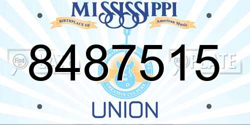 8487515 Mississippi License Plate