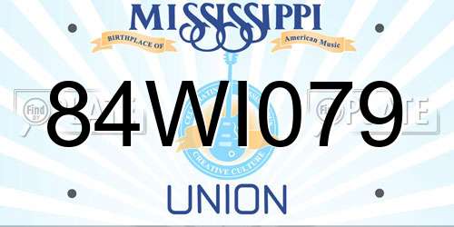 84WI079 Mississippi License Plate