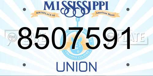 8507591 Mississippi License Plate