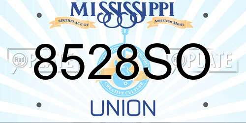 8528SO Mississippi License Plate