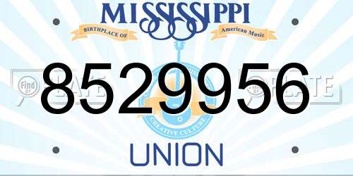 8529956 Mississippi License Plate